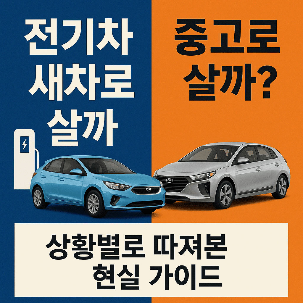 전기차, 새차로 살까? 중고로 살까? 상황 별로 따져본 현실 가이드