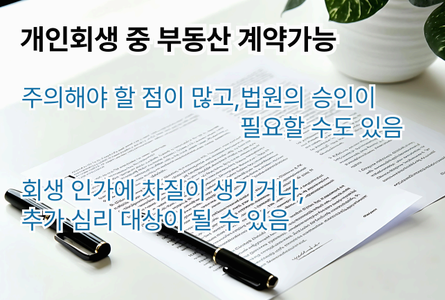 개인회생 중 부동산 계약 주의점