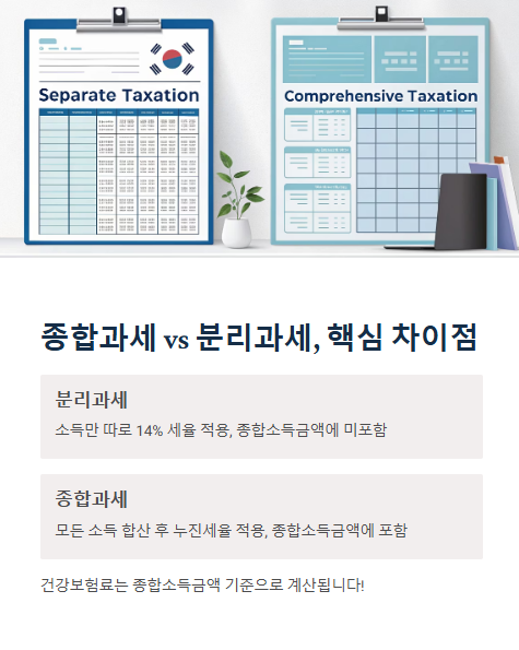 종합과세와 분리과세 차이점