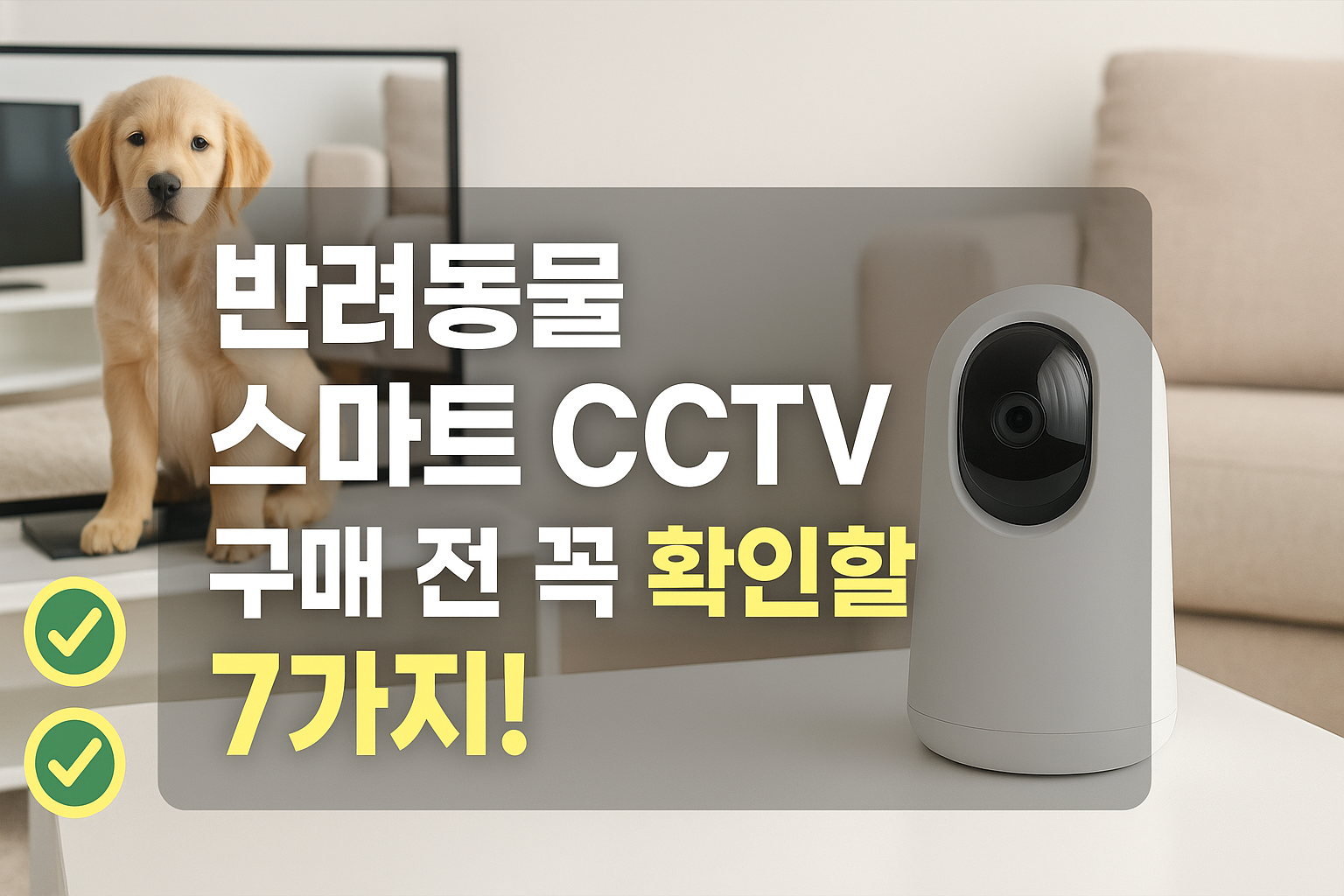 어떤 제품이 좋을까? 반려동물 스마트 CCTV 구매 전 꼭 확인해야 할 7가지