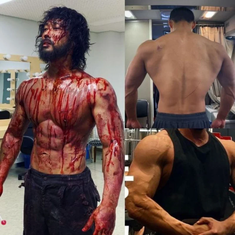 벌크업과 웨이트 트레이닝으로 상체 근육이 커진 남궁민