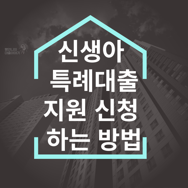 신생아 특례 대출 지원 신청 하는 방법