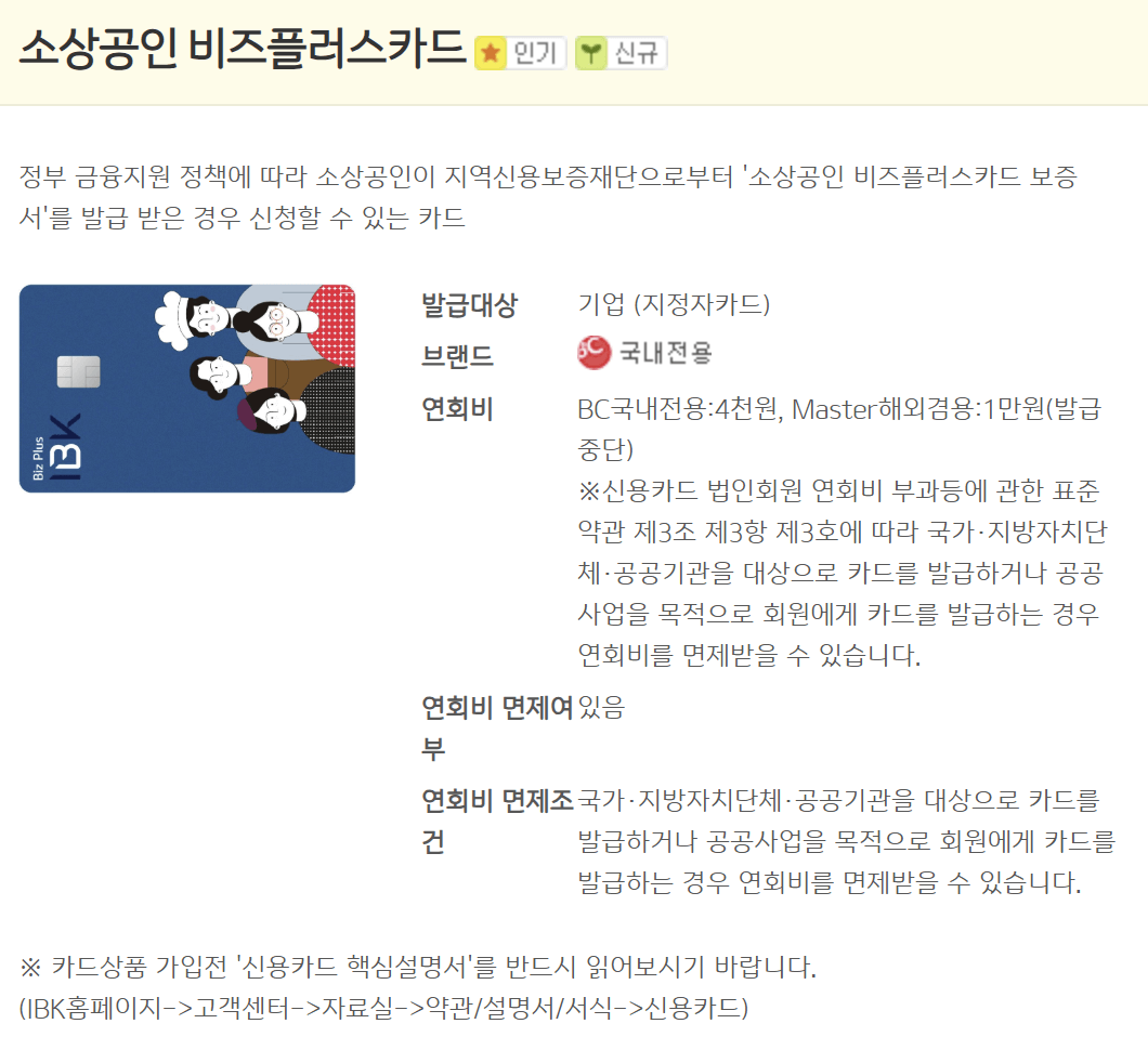 소상공인 비즈플러스카드