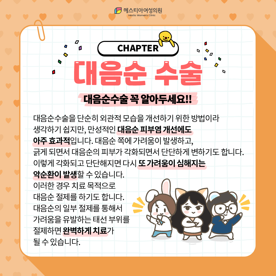 대음순수술 꼭 알아두세요!
