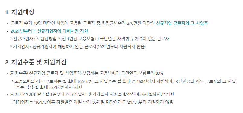 두리누리 사회보험 지원대상