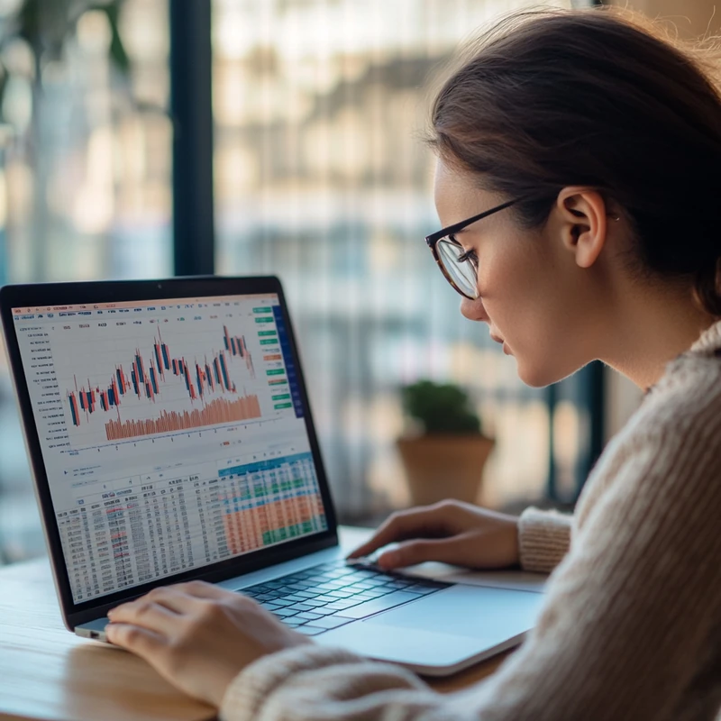 연금 ETF 전략으로 무역갈등 시대에 맞는 글로벌 주가지수와 자산분산 그래프를 노트북에서 분석하는 전문가의 모습을 부드러운 3D 스타일로 표현, 연금 ETF, 무역전쟁 대응, 주식 투자, 글로벌 자산 배분, 재테크 키워드 포함