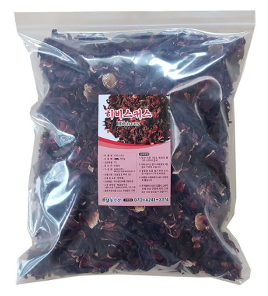 해남농수산 히비스커스 차 꽃차 꽃잎 500g&#44; 1개