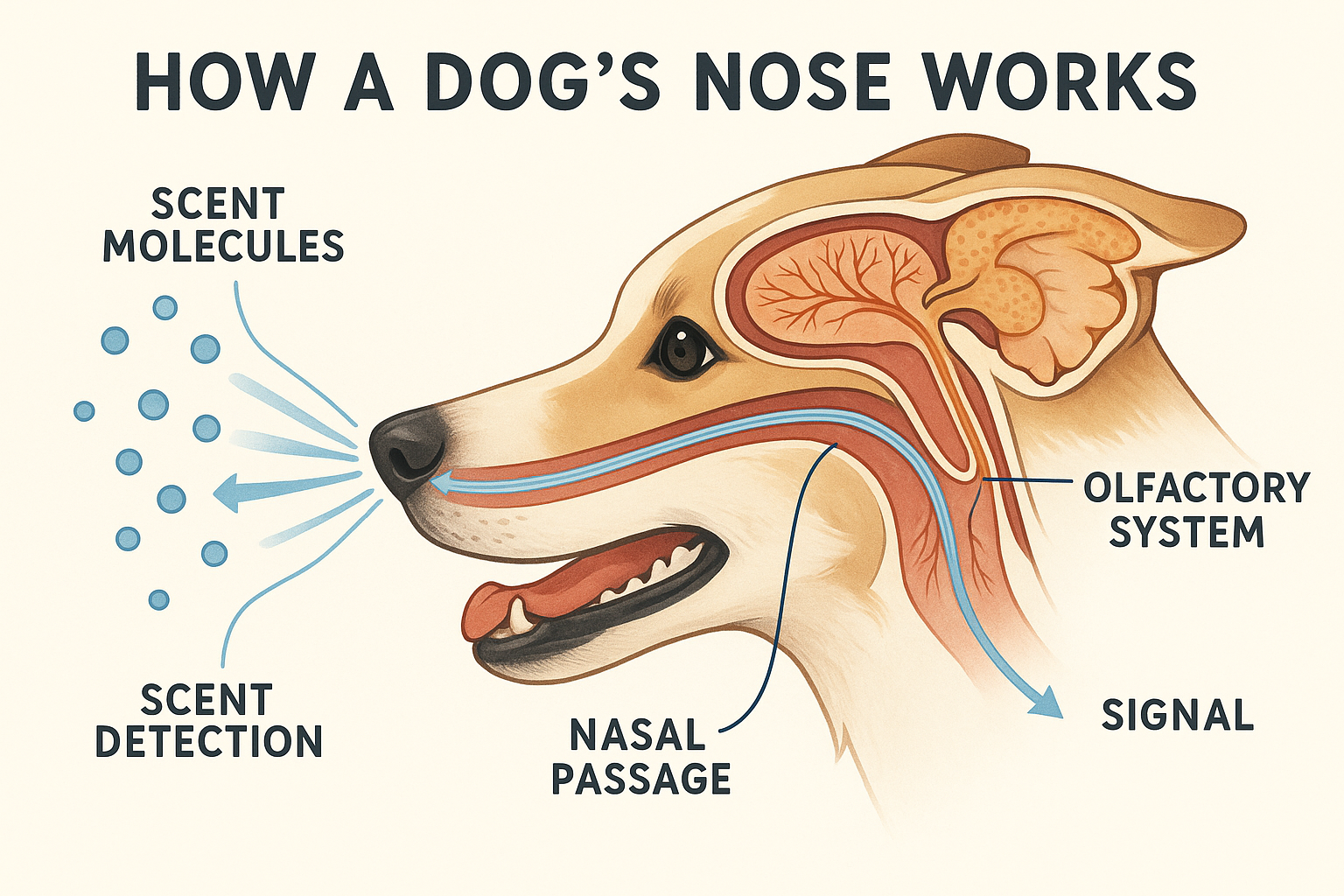 강아지의 놀라운 후각 체계