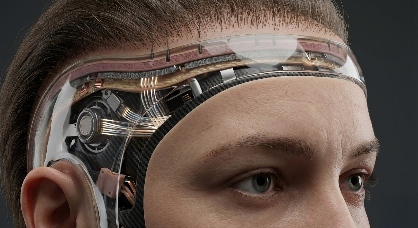 휴머노이드 얼굴에 적용되는 고급 헤어-페이스 인터페이스 구조