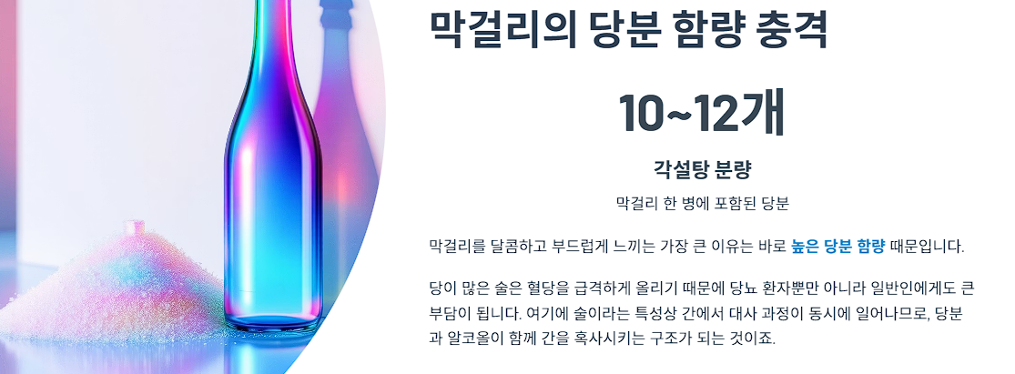 막걸리의 당분 함량 충격