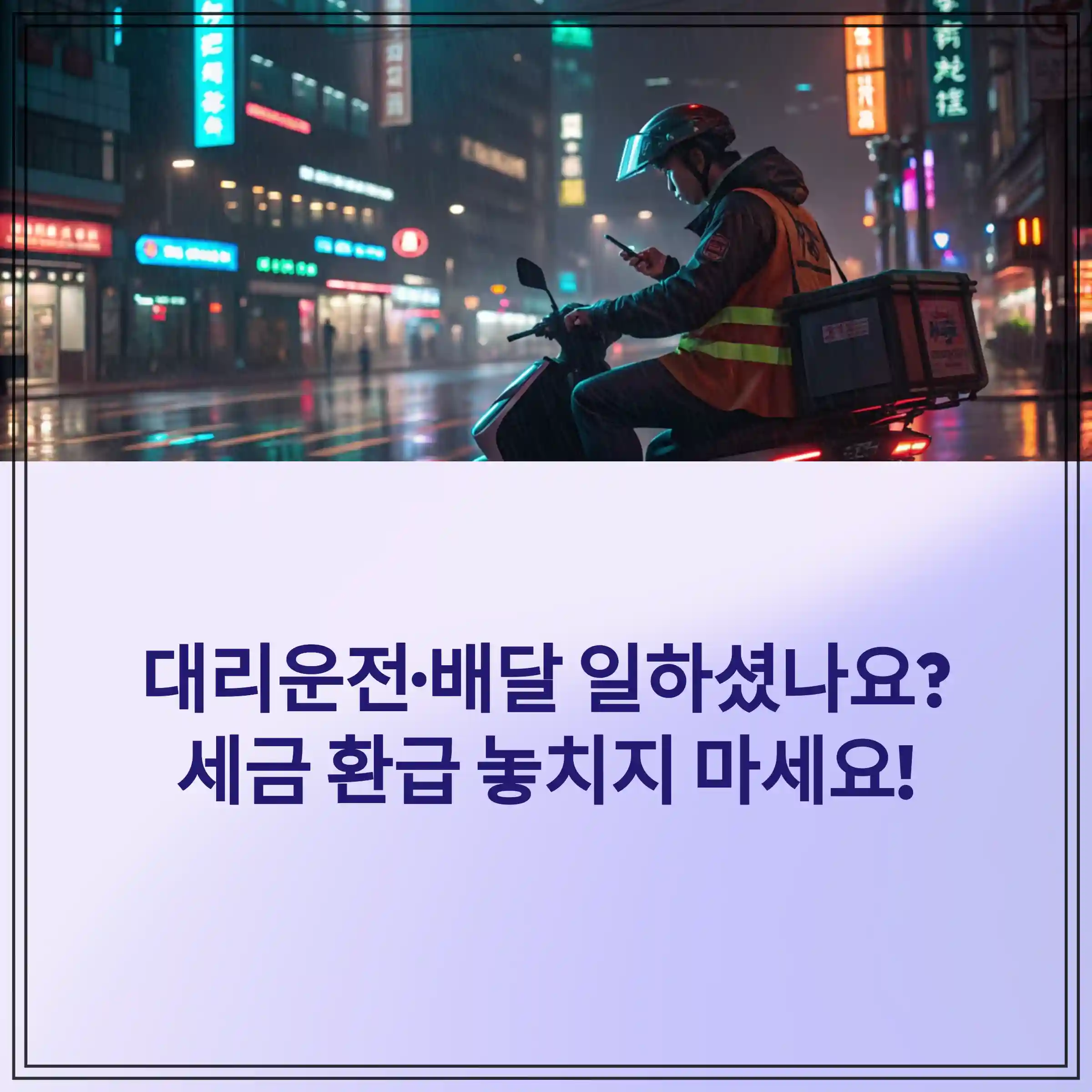 대리운전기사·배달기사, 종합소득세 신고 꼭 해야 하나요?