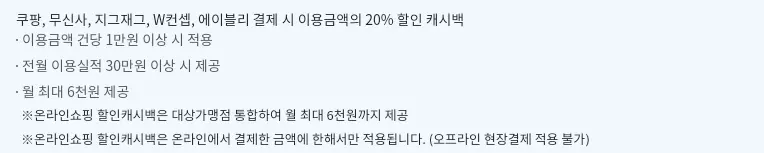 온라인쇼핑 20% 할인 설명
