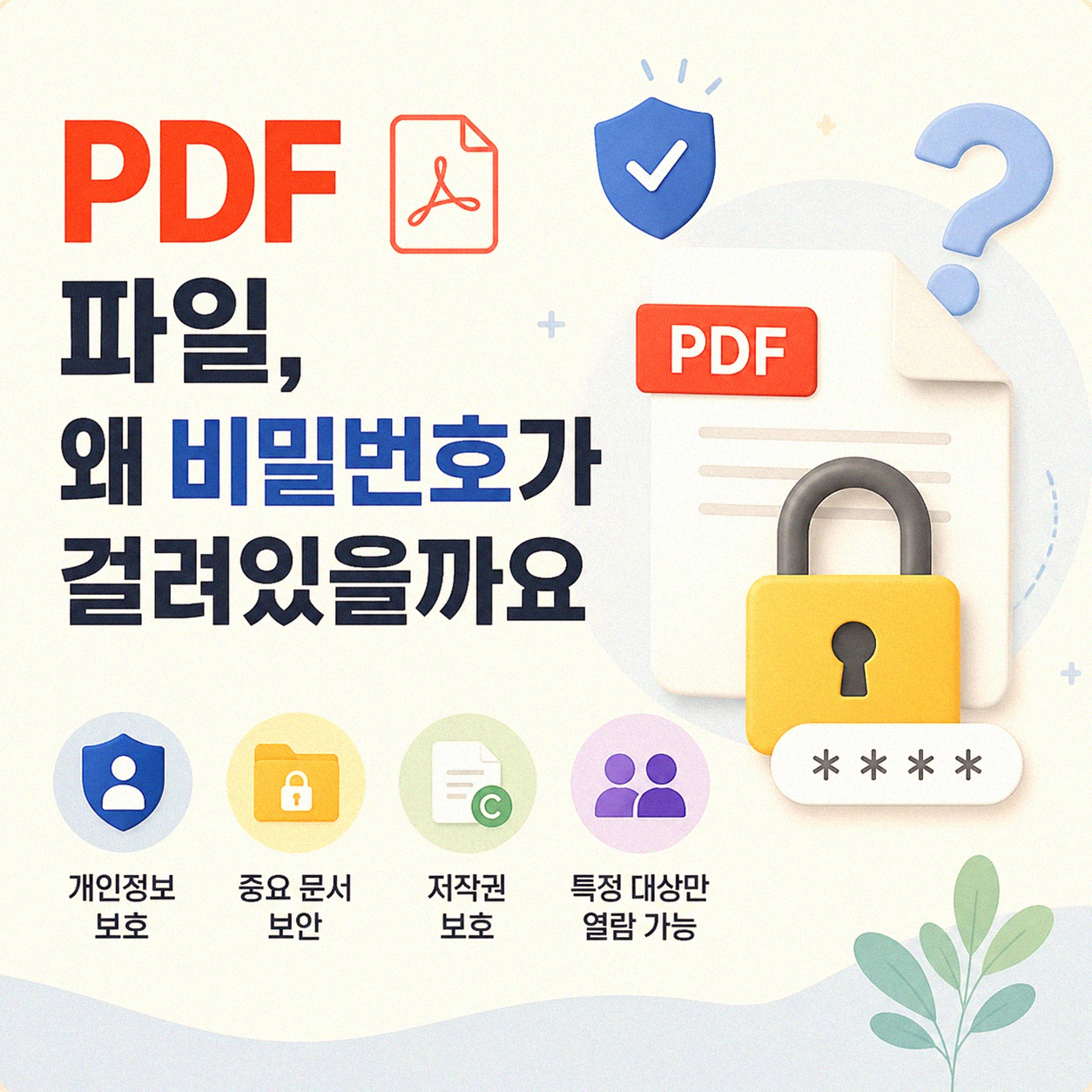 PDF 파일 비밀번호, 이렇게 풀면 간단합니다