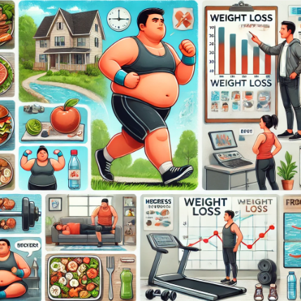 초고도 비만인 남성이 다이어트를 하는 모습