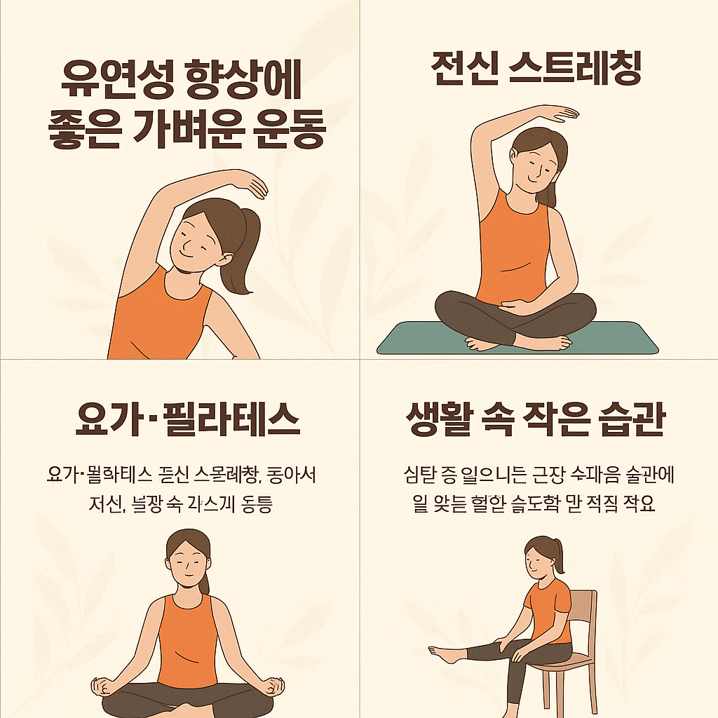 유연성 향상에 좋은 가벼운 운동