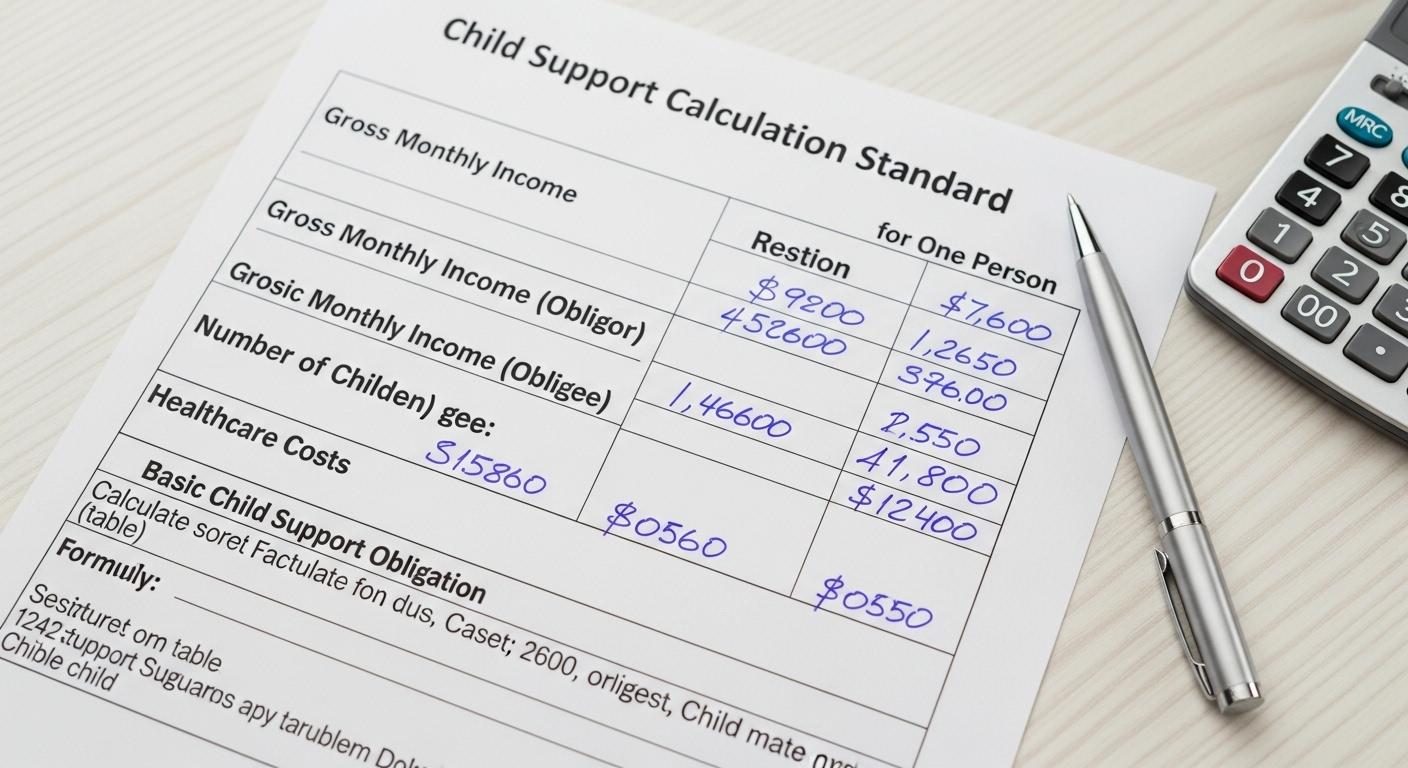 양육비산정기준표 1명