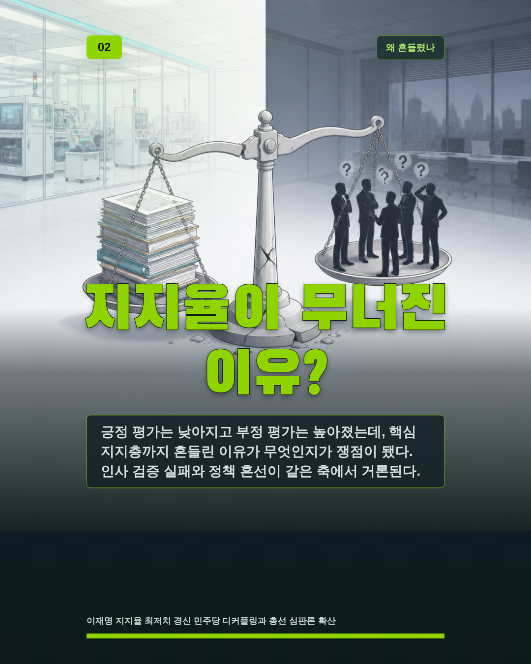 지지율이 무너진 이유?