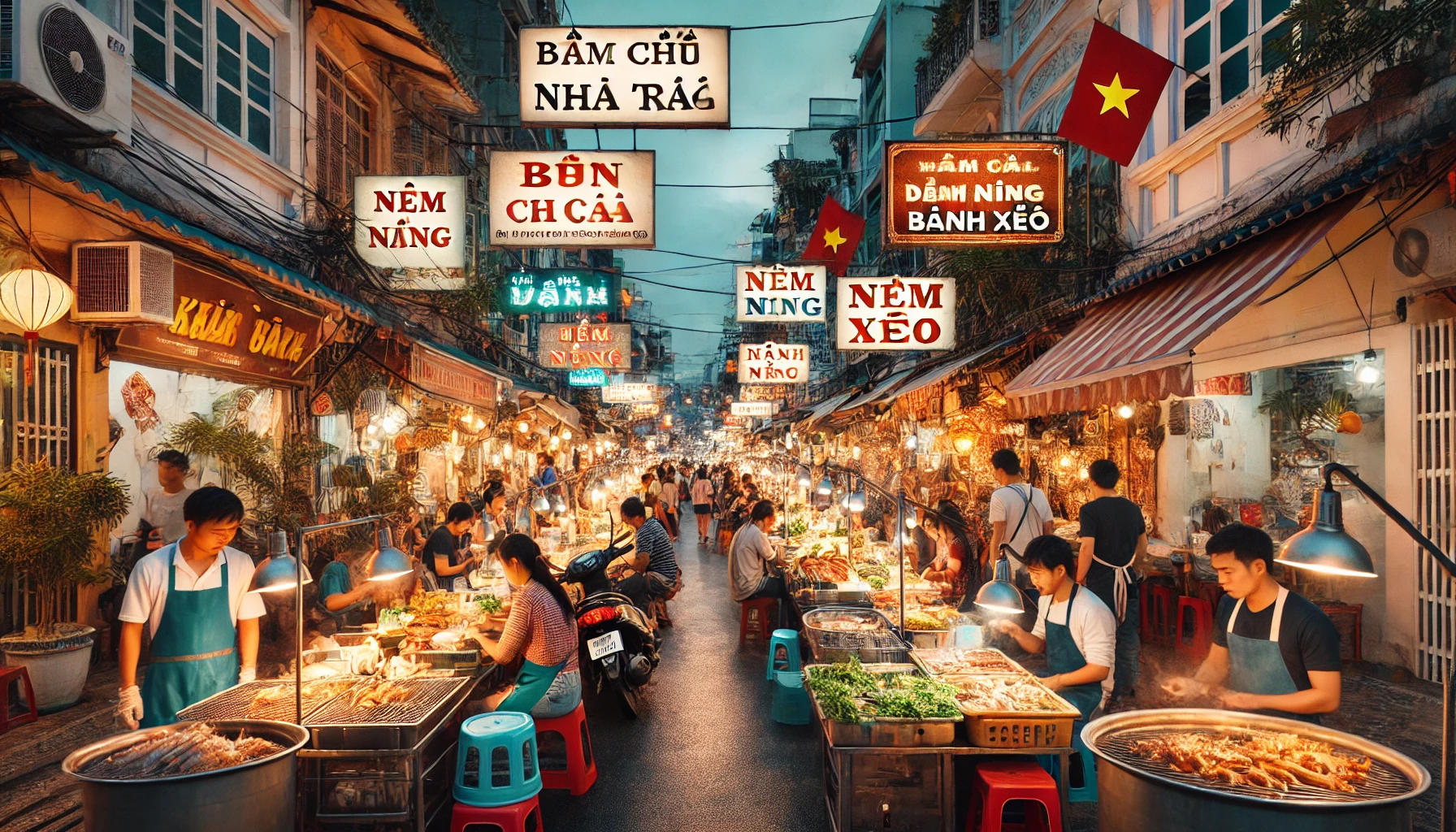 나트랑 맛집 거리 사진