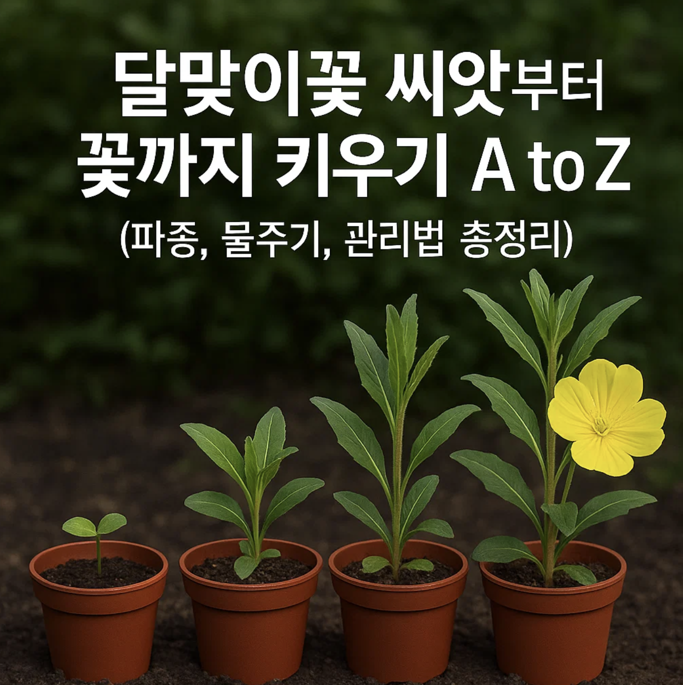 달맞이꽃 씨앗부터 꽃까지 키우기 A to Z (파종, 물주기, 관리법 총정리)
