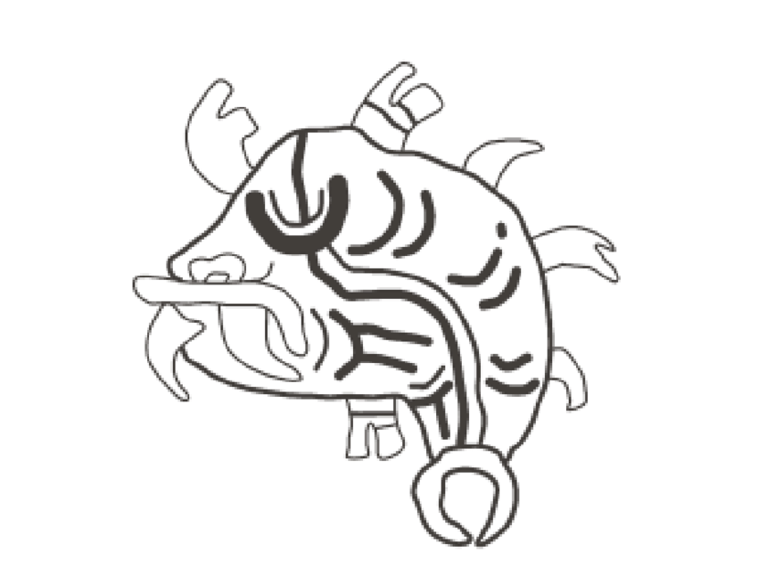 올멕 물고기/상어 괴물