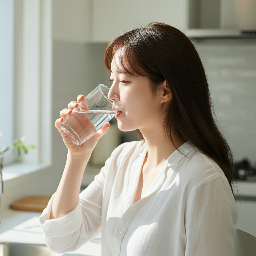 정수기로-내린물마시는-한국여자-03