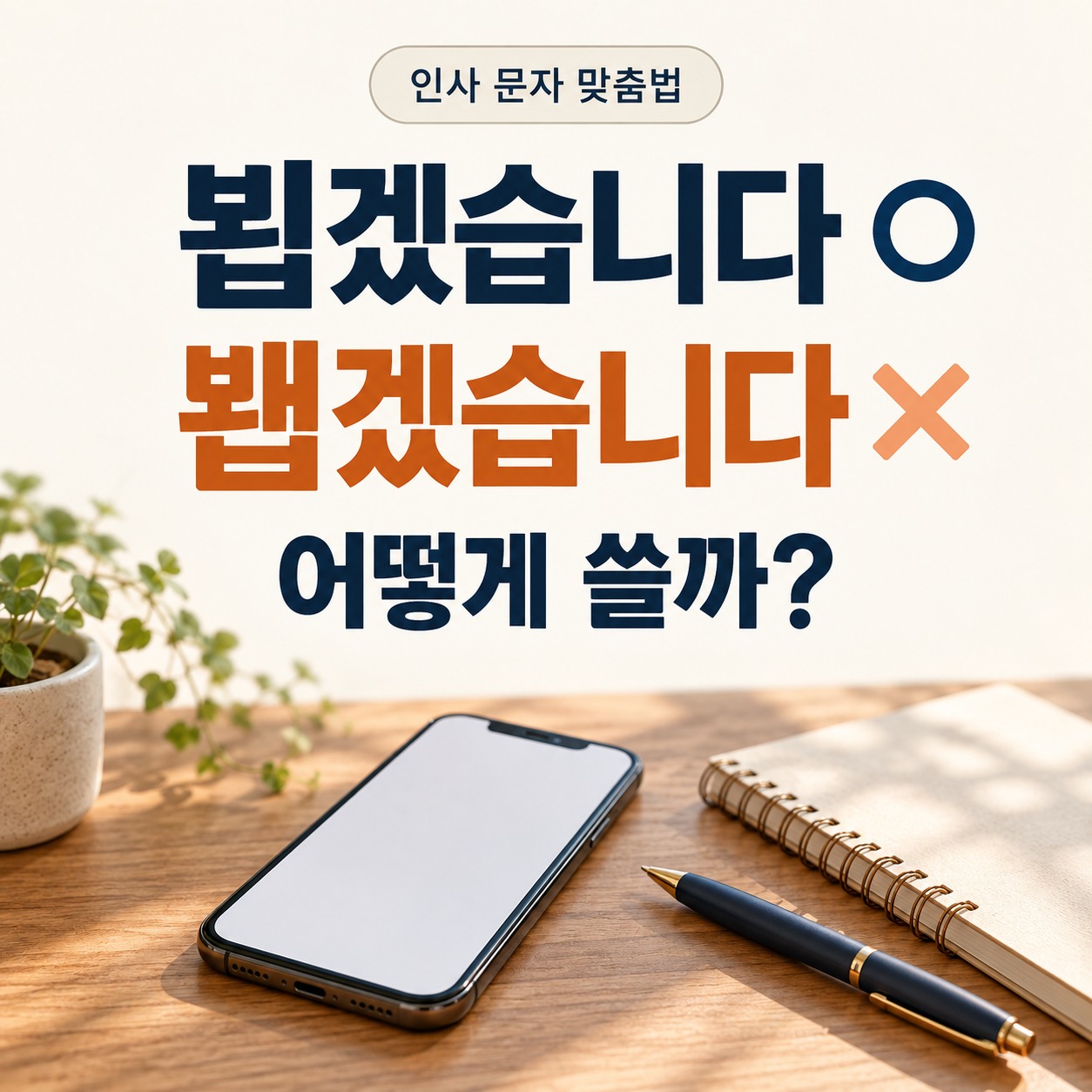 뵙겠습니다와 봽겠습니다 맞춤법 썸네일