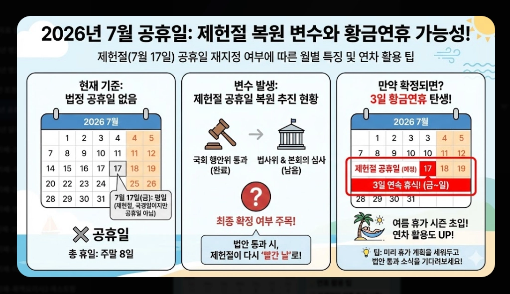 2026년 공휴일 총정리 대체공휴일 완벽 분석