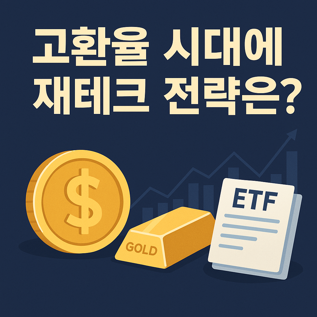 고환율 시대에 재테크 전략을 소개하는 금융 상징이 담긴 썸네일 이미지