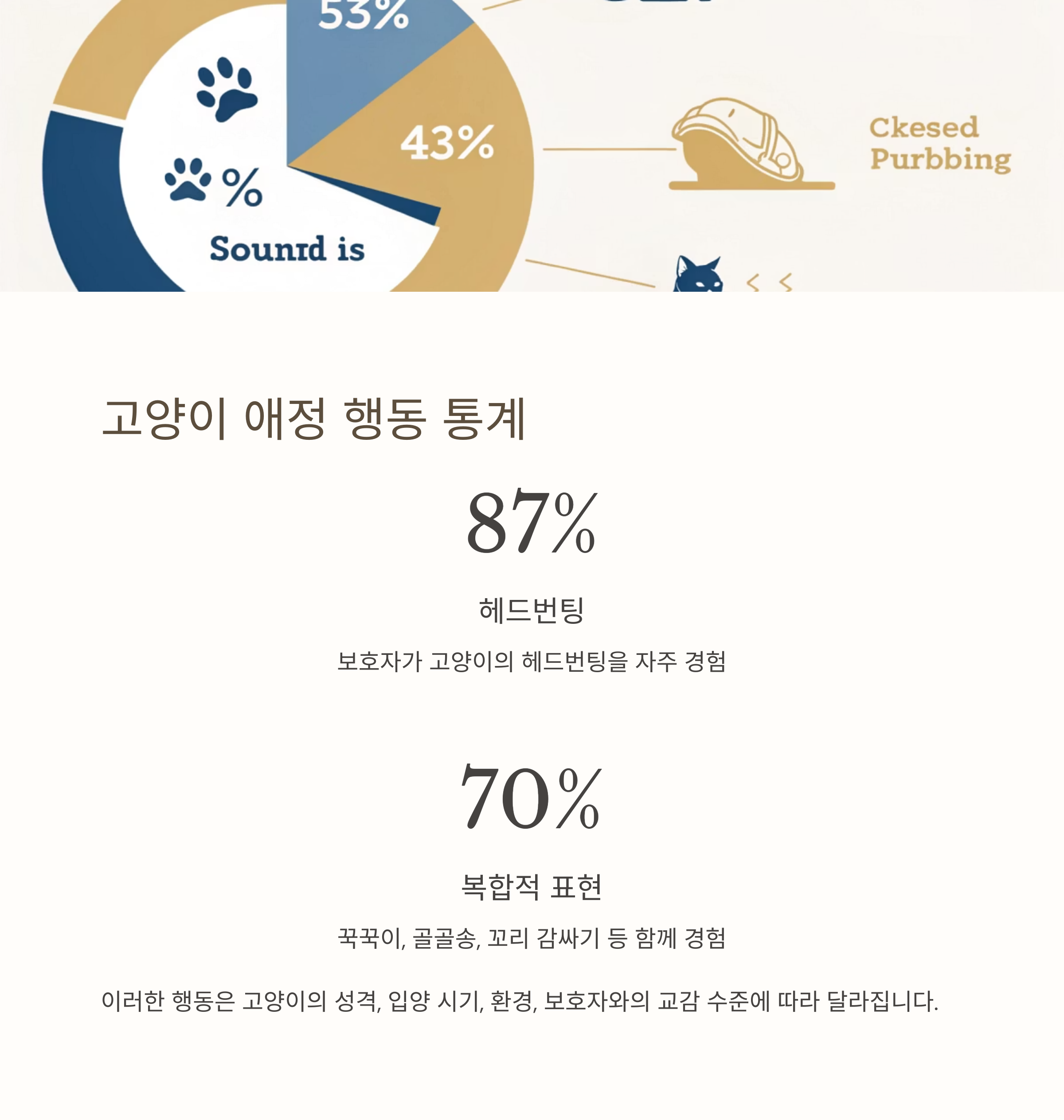 고양이 애정 행동 통계