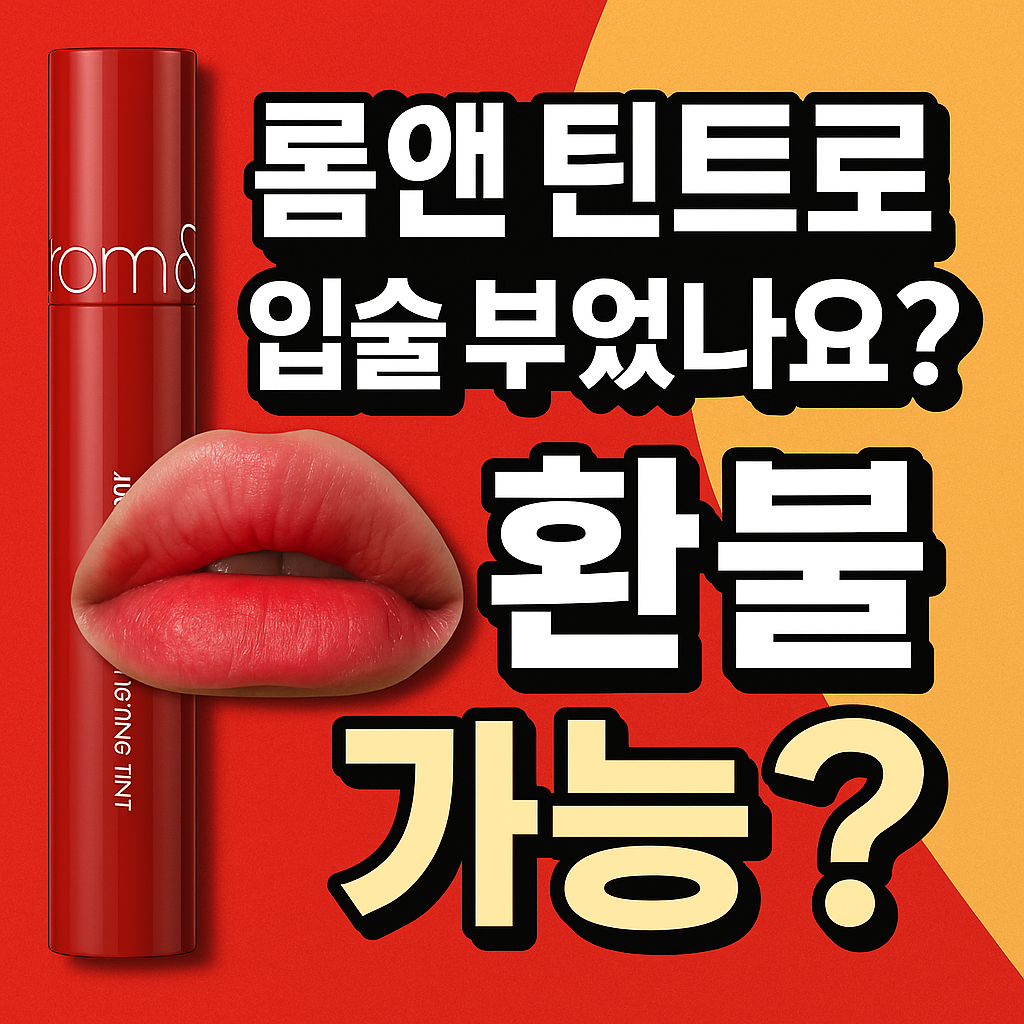 롬앤 틴트 구순염 증상 환불 가능성 총정리(+틴트 부작용 포함)