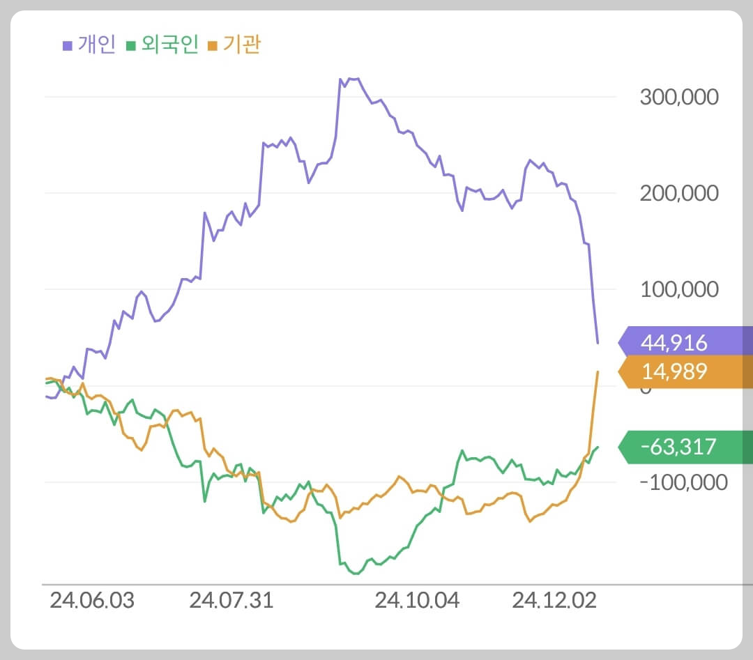 카카오 수급 현황
