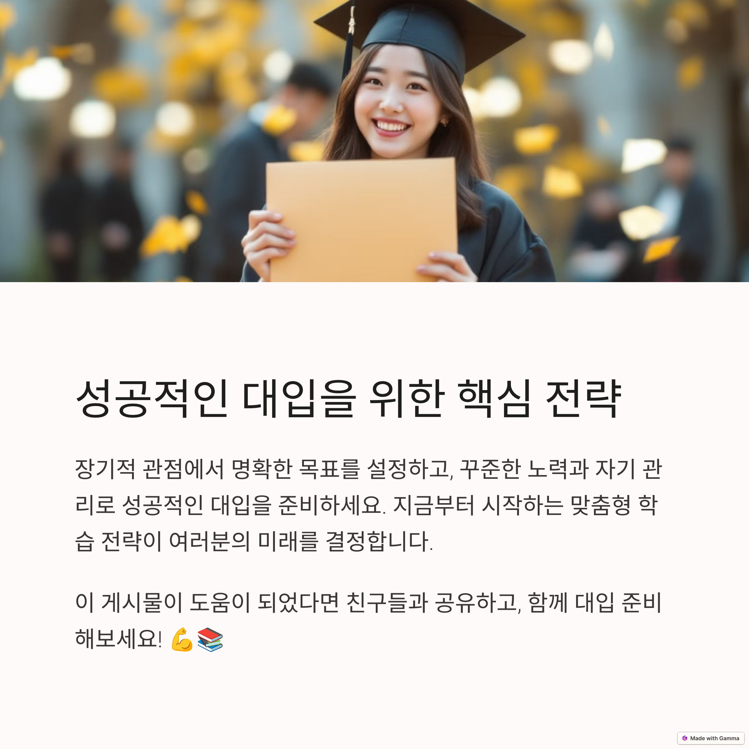 대입 핵심 전략 마무리