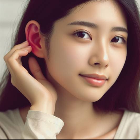 성인 중이염 증상과 합병증, 만성 중이염이 있는 젊은 여성 사진