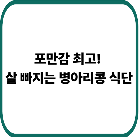 병아리콩 다이어트 효과 총정리 : 식단, 먹는 방법, 하루 섭취량까지