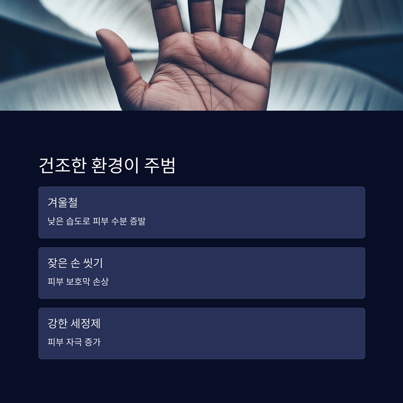 건조한 피부·환경적 요인