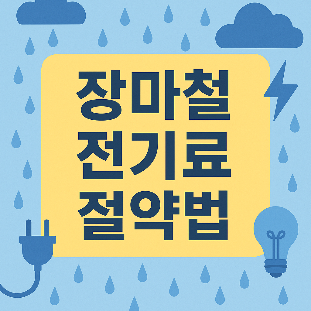장마철 전기료 절약법 관련 이미지
