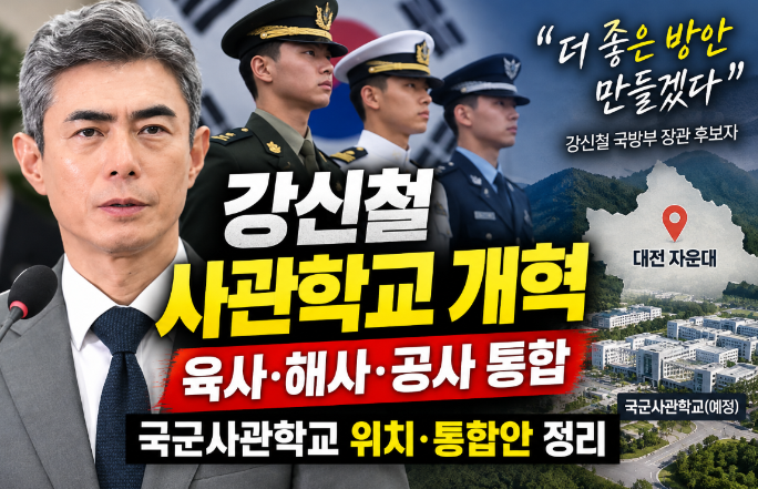 강신철 사관학교 개혁|육사·해사·공사 통합·국군사관학교 위치·통합안 정리