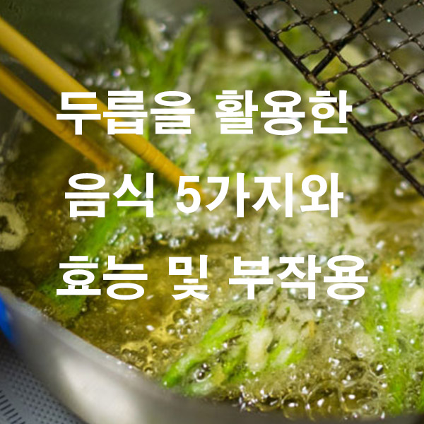 두릅을 활용한 음식 5가지와 효능 및 부작용