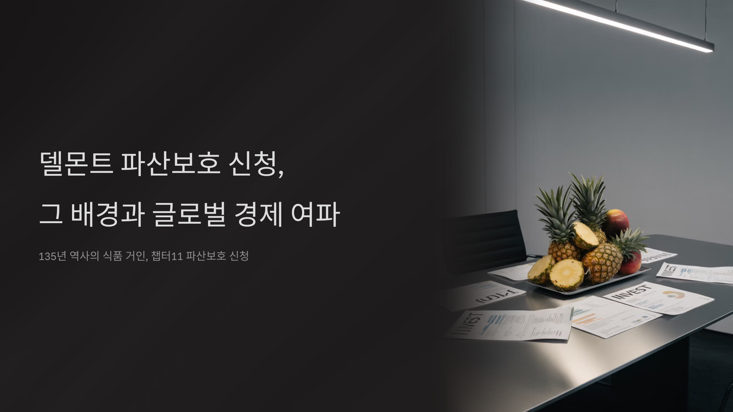 델몬트 파산보호 신청, 그 배경과 글로벌 경제 여파