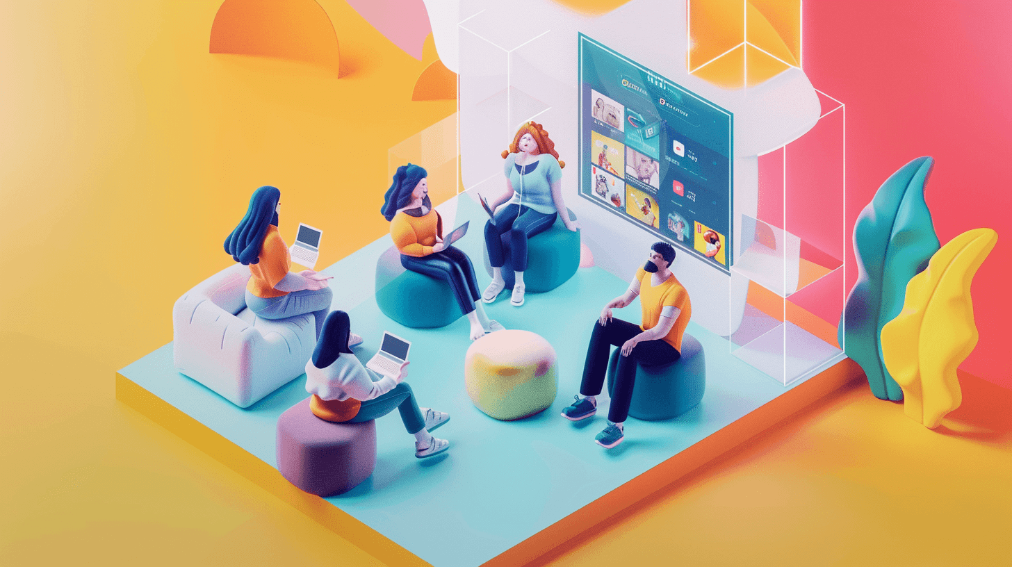 OTT-공유로-연결된-사람들-그림