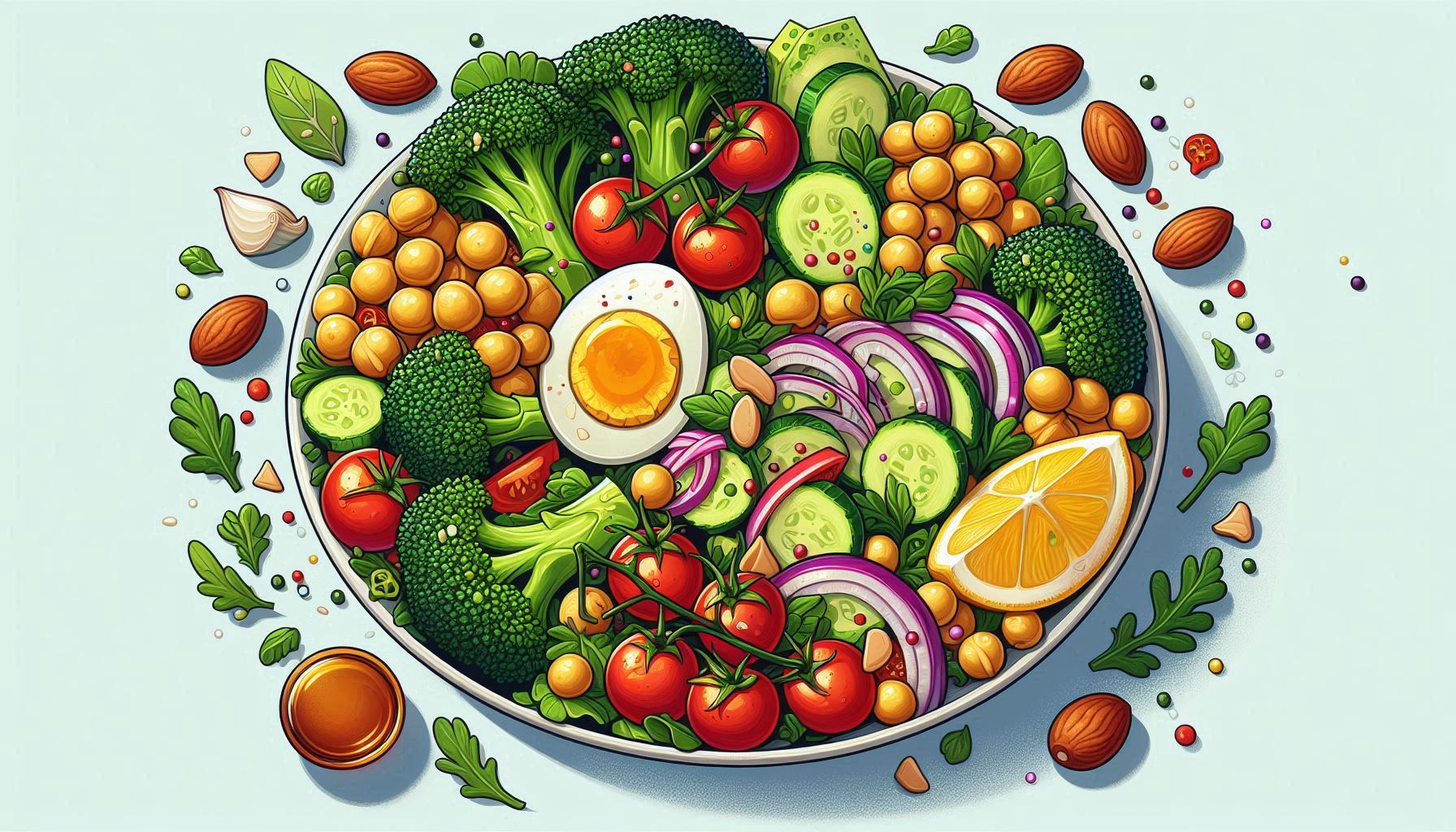 브로콜리 병아리콩 샐러드