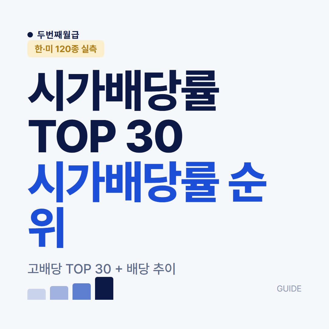 시가배당률 TOP 30 2026