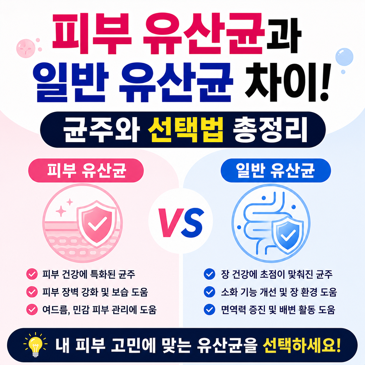 피부 유산균과 일반 유산균 차이