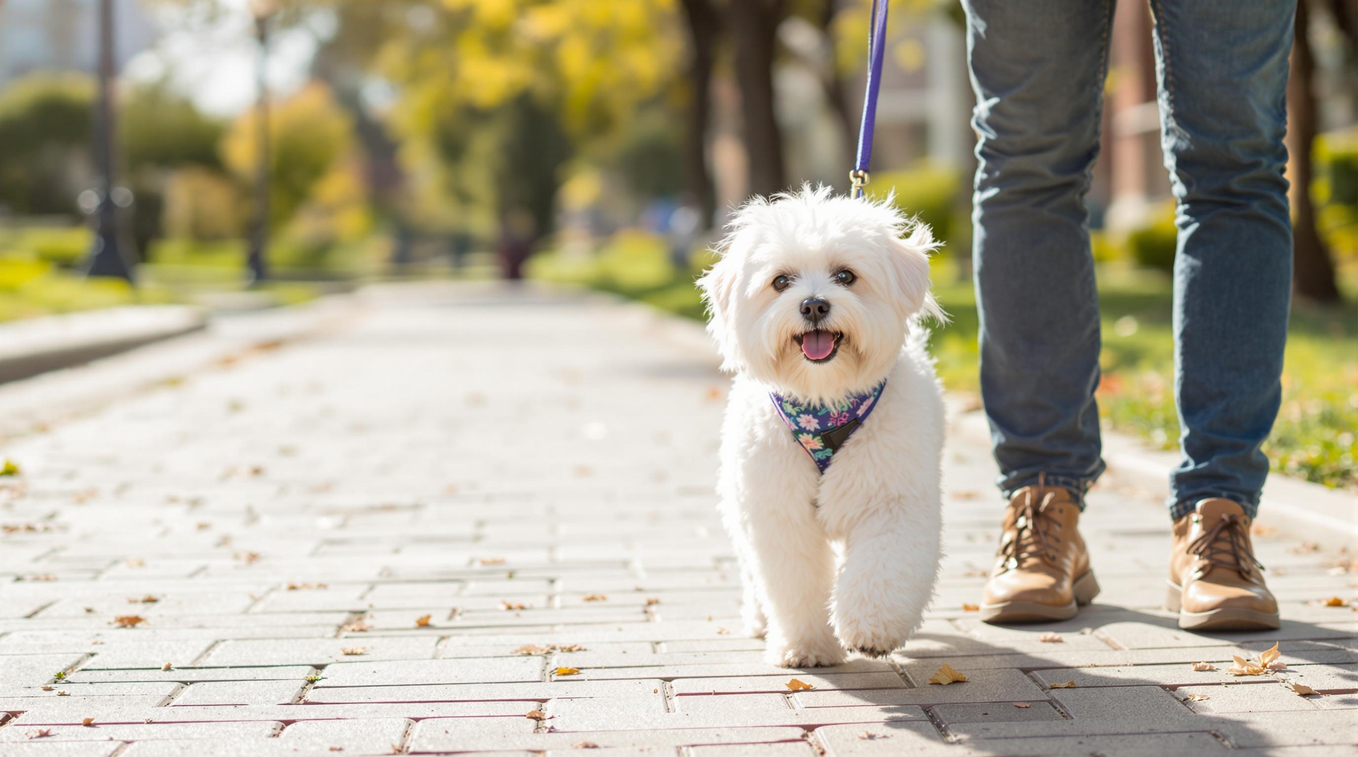 산책하는 강아지