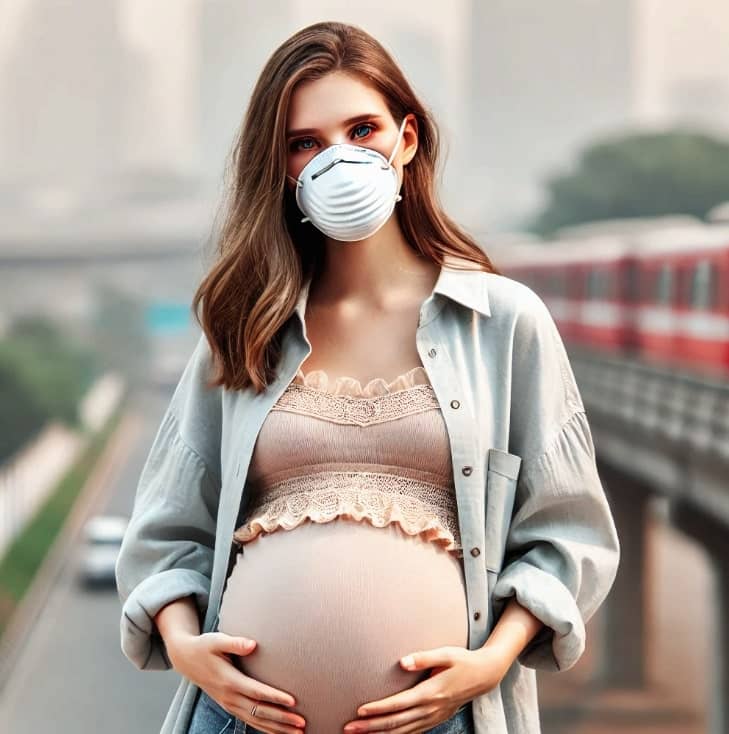임산부와 미세먼지 관련 사진
