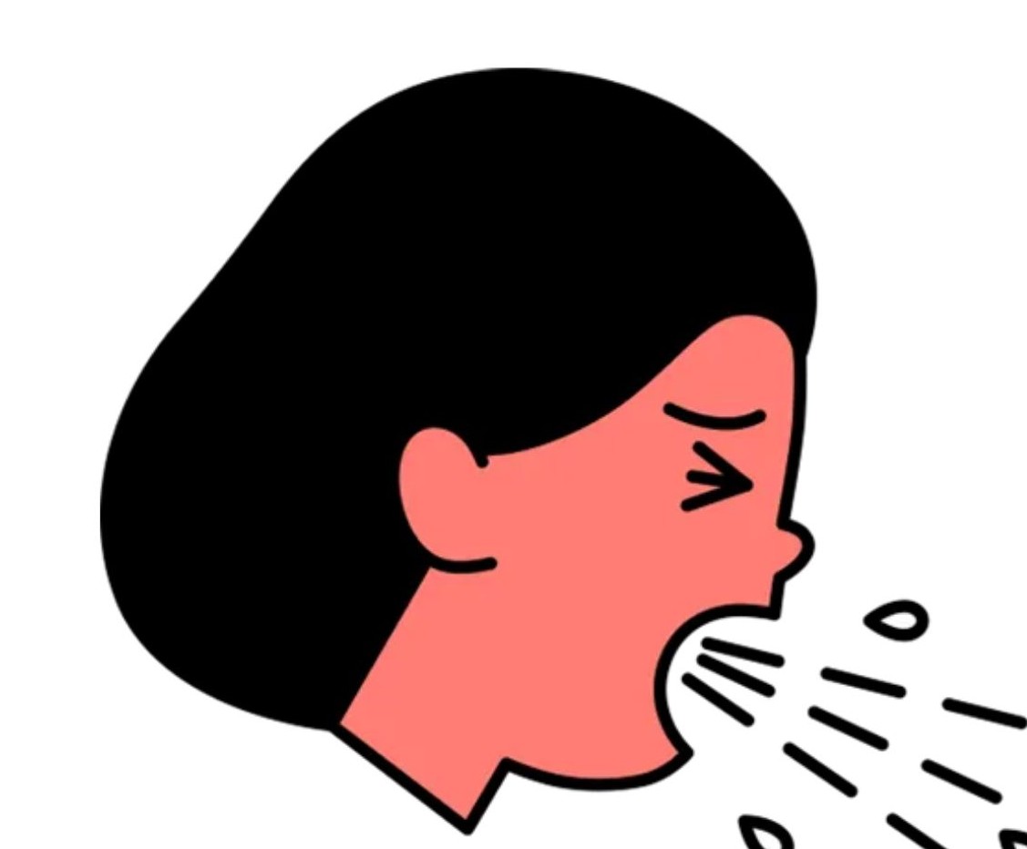 기침하는 여자 이미지