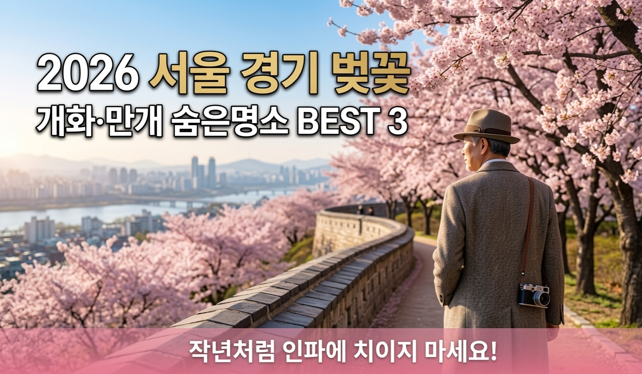 서울 경기 벚꽃 개화 만개 숨은명소와 주차 팁! 헛돈 날리기 전 확인 필수!