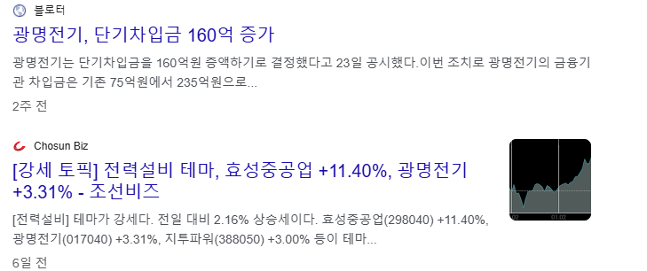 전력설비 관련주