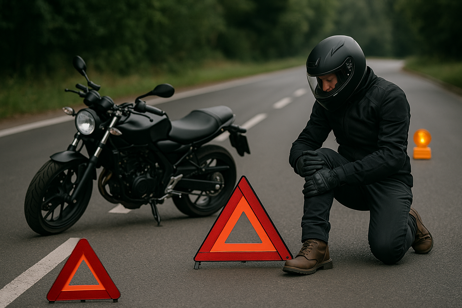 오토바이 타다가 넘어진 라이더