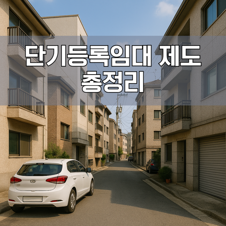 단기등록임대제도 총정리